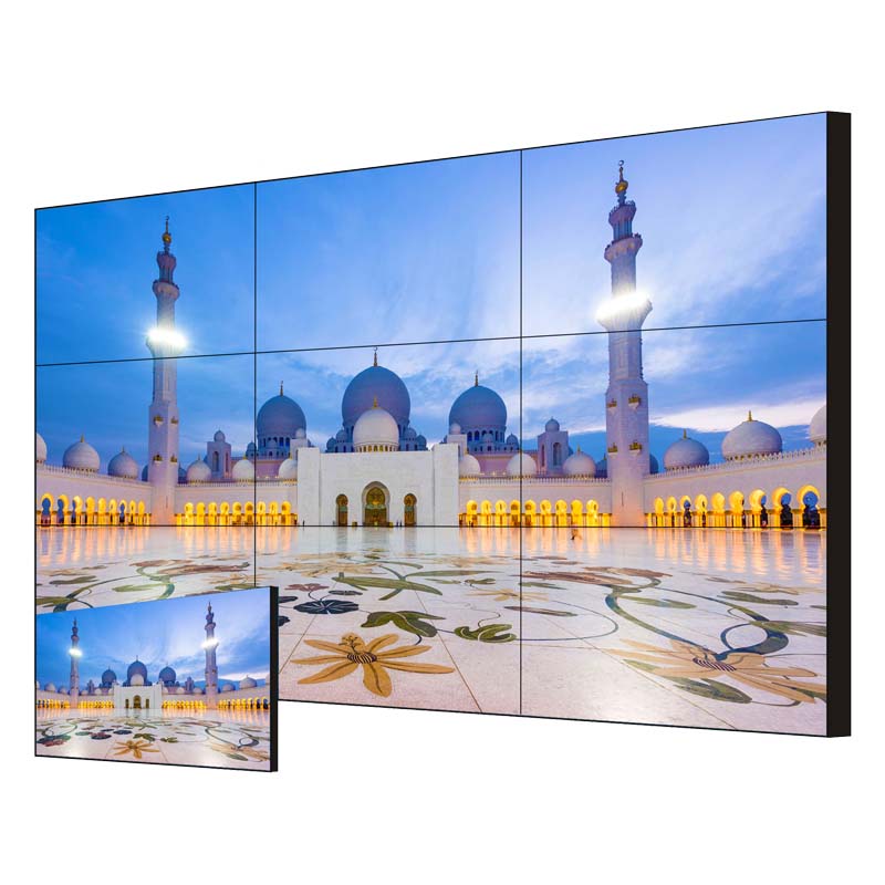 55inch LCD indoor video wall, narrow bezel floor standing display