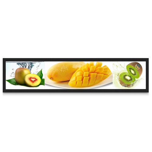 23.1 Inch Shelf Edge Stretched Bar LCD Display High Brightness Digital Signage