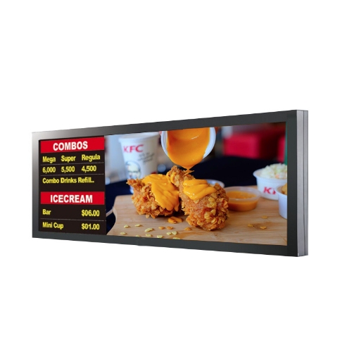 49.5 Inch Split Screen Wide View Angle Stretched Bar LCD Display