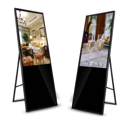 49Inch Vertical HD Floor Standing Portable Digital Signage 1920X1080 Resolution