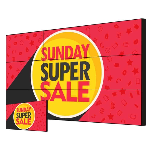 46inch narrow bezel 3.5mm LCD Video Wall with controller display